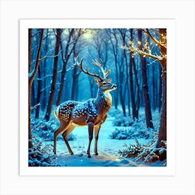 Deer In The Forest 7 Art Print