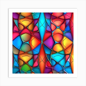 Abstract Stained Glass Pattern Art Print