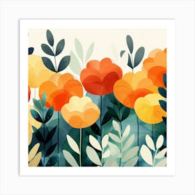 Watercolor Flowers Art Print