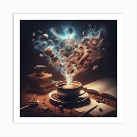 Coffee And Books Art Print