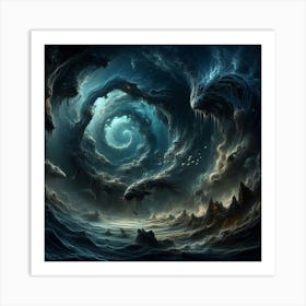 Dark Ocean Art Print