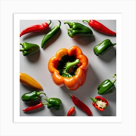 Hot Peppers 1 Art Print