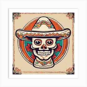 Day Of The Dead Skull 122 Art Print