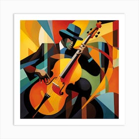 Jazz Cellist Art Print