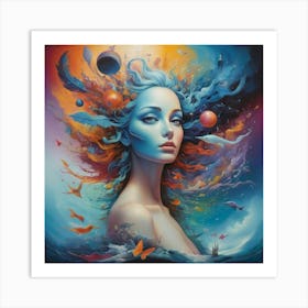 'The Dream' girl paintings art print Art Print