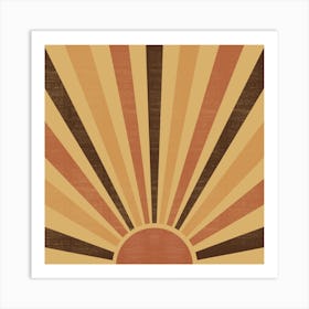 Retro Sunburst 3 Art Print