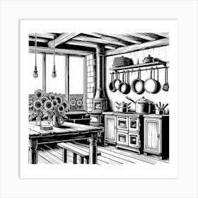 Country Kitchen 1 Art Print