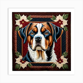 Dog Quilt Art Print