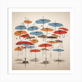 Umbrellas 1 Art Print