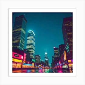 Electric Pulse Life in the Neon City Art Print