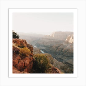 Desert Canyon Scenery Square Art Print