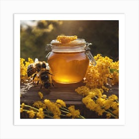 Bees And Honey Art Print