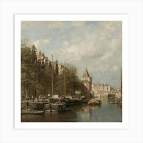 Canal In Amsterdam 2 Art Print