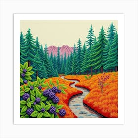 Blackberry Forest Art Print