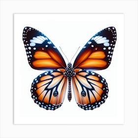 Butterfly of Danaus plexippus Art Print