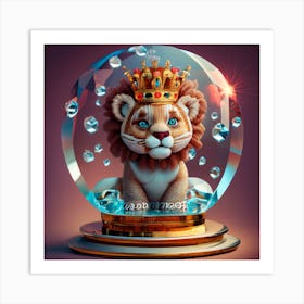 El Rey Leon Baby En Una Bola De Cristal Con Diam (1) Art Print