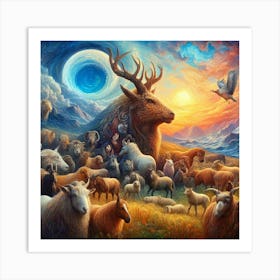 The animals Art Print