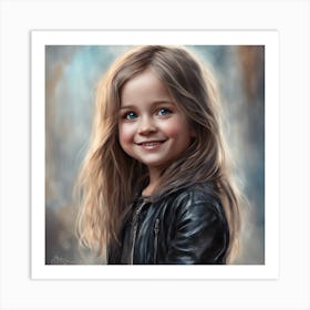 Portrait Of A Little Girl Art Print