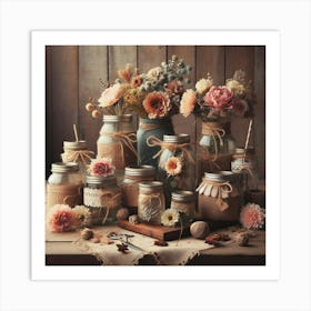 Mason Jars 1 Art Print