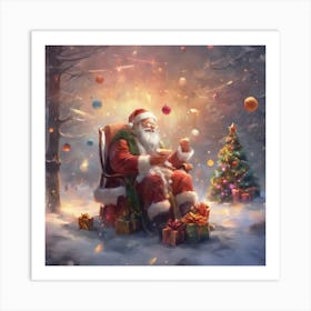 Christmas Santa Art Print