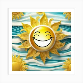 Happy Sun Art Print