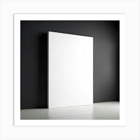 Mock Up Blank Canvas White Pristine Pure Wall Mounted Empty Unmarked Minimalist Space P (1) 2 Art Print