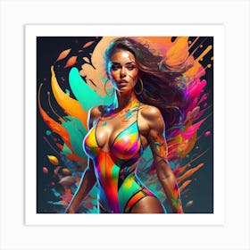 abstract girl 4 Art Print