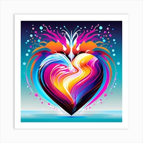 Abstract Heart 5 Art Print