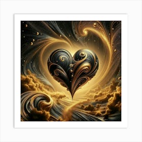 Heart Of Gold 8 Art Print