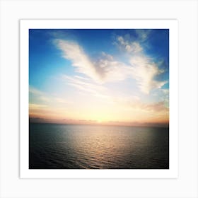 Sunset Over The Sea Art Print