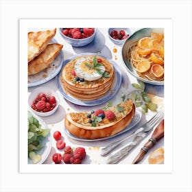 Food 1 Watercolor Art Print