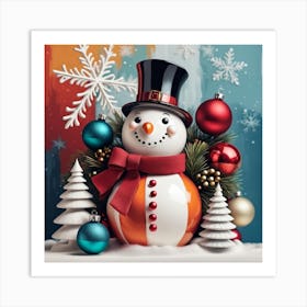 Snowman Art Print