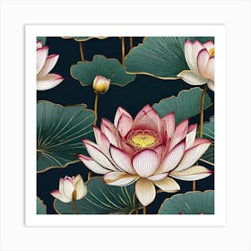 Lotus Flower Wallpaper 5 Art Print