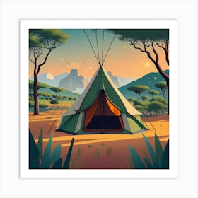 Tent In The Wilderness Art Print