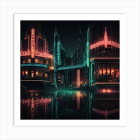 Neon City 9 Art Print