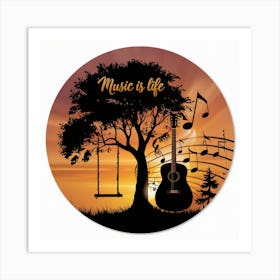 Music Is Life Art Print