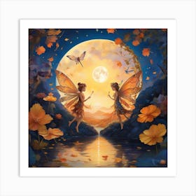 Fairy In The Moonlight 1 Art Print