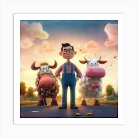 Farm cow Art Print