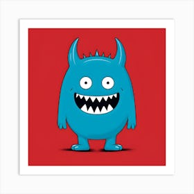 Blue Monster Art Print