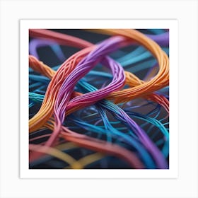 Colorful Wires 34 Art Print