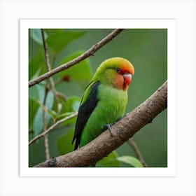 Green Lovebird Art Print