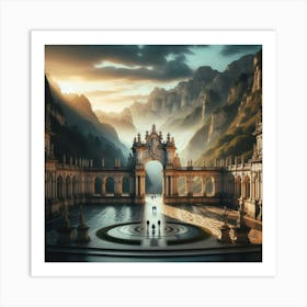 Palace In The Mountains Art Print