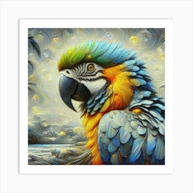 Parrot of American Grey 1 Art Print