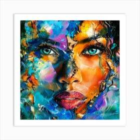 Captivating Eyes - Face Glow Art Print