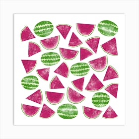 Watermelon Slices Art Print