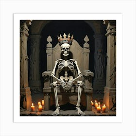 The Skeleton King Eternal Throne Of Darkness (4) Art Print