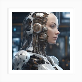 Cyborg Woman 69 Art Print