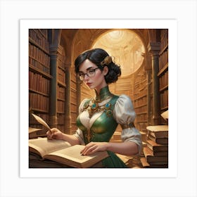 The Young Librarian 79 Art Print