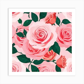 Roses Are Pink Pink Art Print 0 Art Print