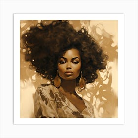 Afro Girl 42 Art Print